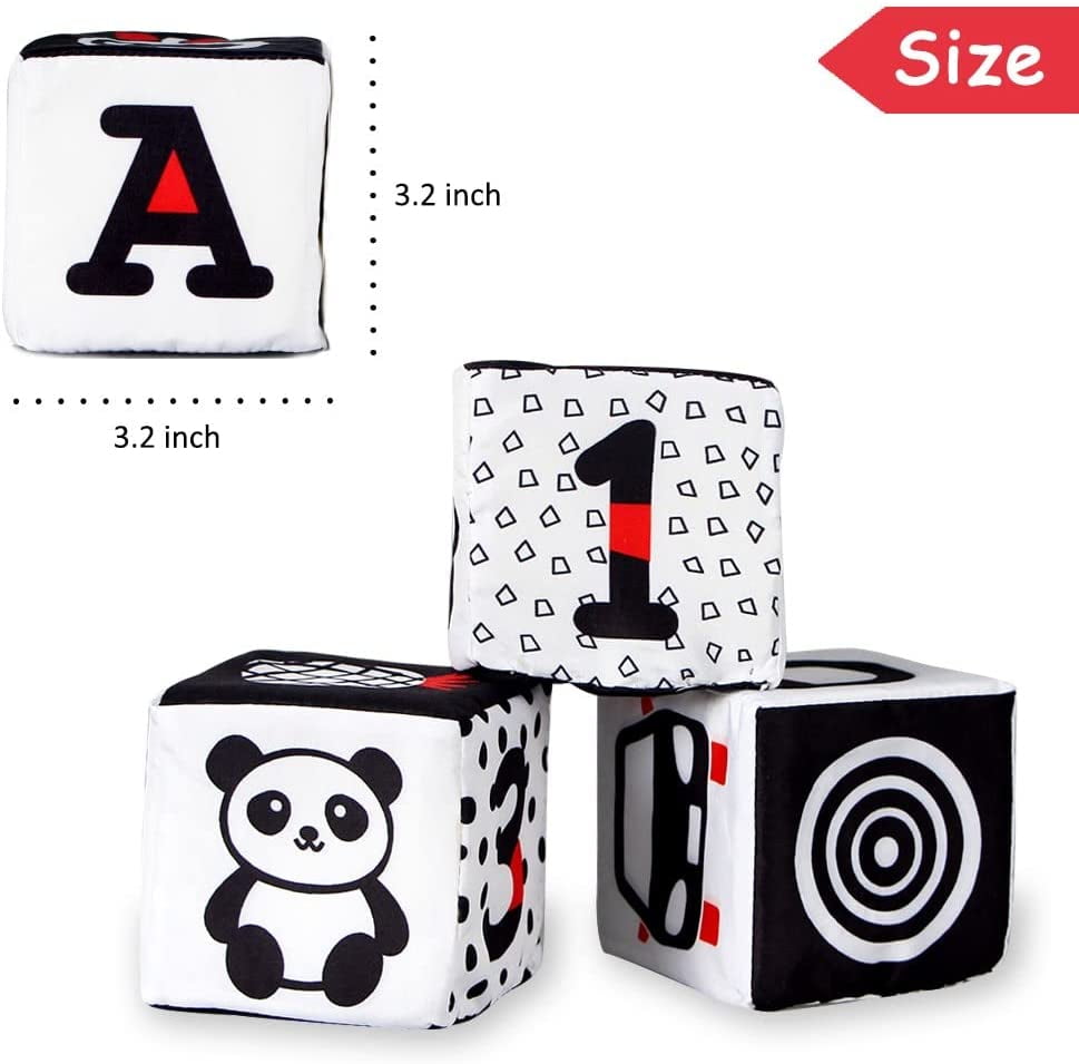YINYUE Soft Black and White Baby Stacking Blocks