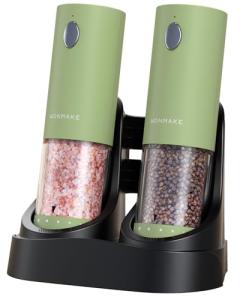 Electric Salt and Pepper Grinder Set with LED Light