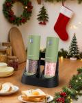 Electric Salt and Pepper Grinder Set with LED Light