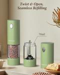 Electric Salt and Pepper Grinder Set with LED Light