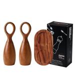 Acacia Wood Salt and Pepper Shakers Set
