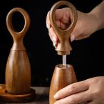 Acacia Wood Salt and Pepper Shakers Set