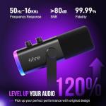 FIFINE RGB USB/XLR Dynamic Microphone for Streaming