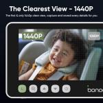 Bonoch 5" 1440P Baby Car Camera Monitor