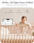 WUUK 2K Baby Monitor with 360° Color Display