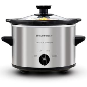 Elite Gourmet Electric Slow Cooker with Adjustable Temp