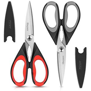 iBayam 2-Pack Heavy-Duty Stainless Steel Kitchen Scissors