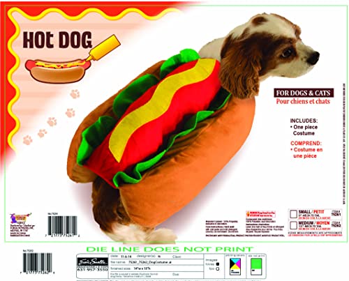 Hot Dog Costume for Small Dogs, Multi-color