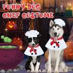 Dog Chef Costume with Hat and Scarf