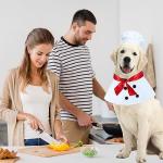 Dog Chef Costume with Hat and Scarf