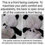 Pandaloon Fun Pet Costume for Small Dogs and Cats