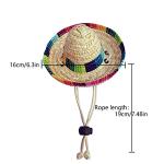 AWOCAN Funny Mexican Sombrero for Small Pets