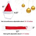 Cat and Dog Christmas Santa Hat with Muffler