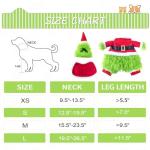 NACOCO Dog Christmas Costume with Cape and Hat