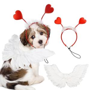 Valentine's Costume Set with Heart Wings and Headband