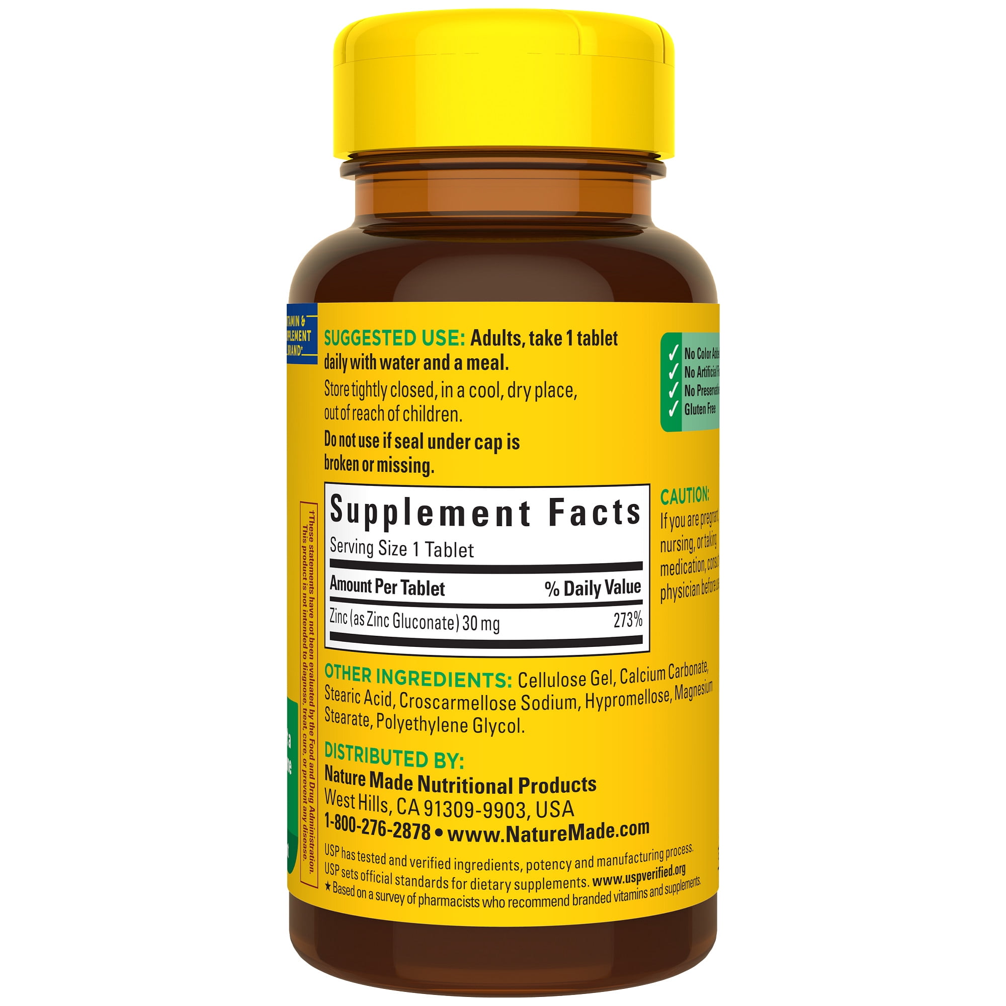 Zinc Tablets for Acne Relief with Vitamins