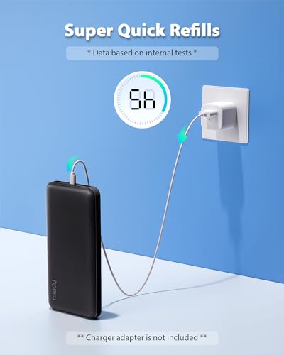 Miady 10000mAh Dual USB Portable Charger 2-Pack