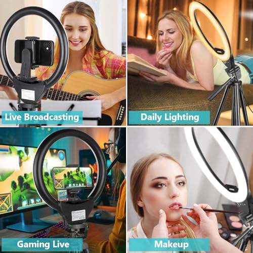Sensyne 25.4 cm Ring Light with Adjustable Tripod