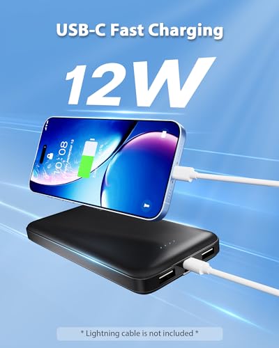 Miady 10000mAh Dual USB Portable Charger 2-Pack