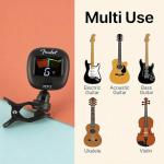 Fender FCT-2 Professional Multi-Instrument Clip-On Tuner for Guitar, Bass, Ukulele, and Violin