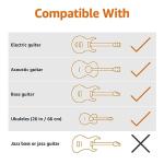 Amazon Basics Height Adjustable Foldable Guitar Stand with Secure Support for Acoustic, Electric, Bass and Banjos, Sturdy, Black