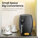 2.1QT Air Fryer - 98% Less Oil, 4 Settings