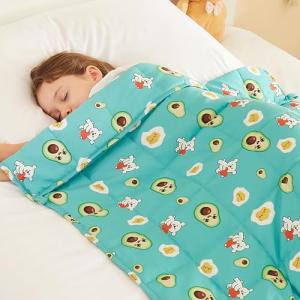 HOSUKKO 10 lbs Green Avocado Weighted Blanket