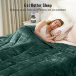 Uttermara 15lb Full-Size Weighted Blanket, Green