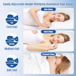 CushyOasis Adjustable Memory Foam Pillows Set of 2