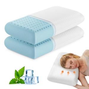 DUMOS Cooling Memory Foam Pillows - 2 Pack