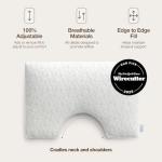 Adjustable Queen Memory Foam Pillow for Side Sleepers