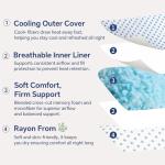 LOVELYREST Adjustable Memory Foam Pillows 2 Pack