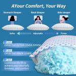 LOVELYREST Adjustable Memory Foam Pillows 2 Pack