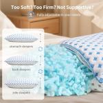 LOVELYREST Adjustable Memory Foam Pillows 2 Pack
