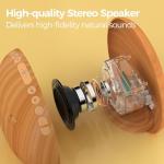 Natural Wood Sound Machine Alarm Clock with Sunrise