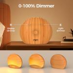 Natural Wood Sound Machine Alarm Clock with Sunrise