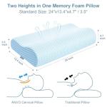 Anvo Ergonomic Memory Foam Pillow for Pain Relief