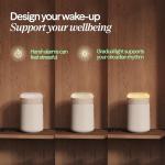 BLUEAIR Purifier for Bedroom - Mini Restful - Sunrise Clock with HEPASilent Filtration and Wake Up Light - Cleans Air and Supports Circadian Rhythm - USB-C and App Connectivity, Beige