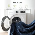 Uttermara Weighted Blankets for Adults Queen Size, 15lbs 60x80 inches Blanket with Soft Warm Plush Sherpa Fleece, Washable Thick Heavy Throw for Sleep, Anxiety and Calming, Navy Blue