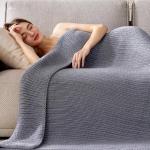 Knitted Weighted Blanket for Hot Sleepers 20lbs