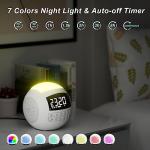 Bluetooth White Noise Machine with Nightlight & Sounds