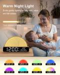 Sunrise Alarm Clock with White Noise and Colors