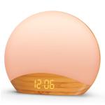 Wood Grain Sunrise Alarm Clock with Sound Machine