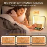 Sunrise Alarm Clock with Wireless Charger and Sound