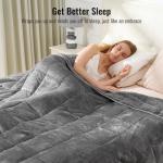 Uttermara 15lbs Full Size Weighted Blanket, Grey