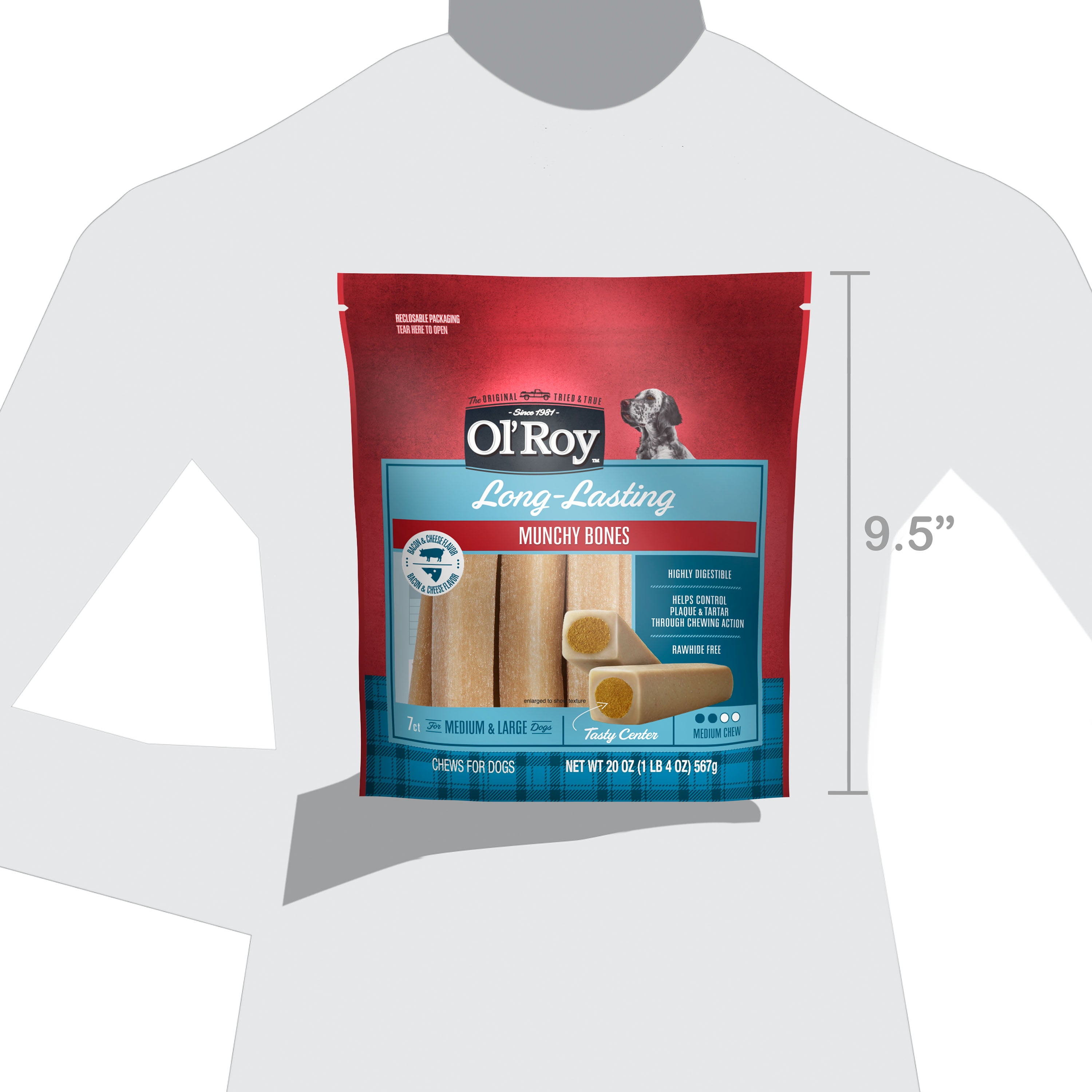 Ol' Roy Bacon and Cheese Dog Treats, 7 Count