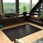 Mocha Red Lantern Bamboo Area Rug 4' x 6