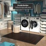 Mocha Red Lantern Bamboo Area Rug 4' x 6