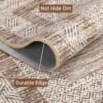 GarveeHome 2x6 Modern Bordered Non-Slip Runner Rug