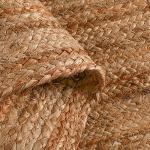 Hausattire Hand Woven Jute Braided Rug, 4’ Round – Natural, Reversible Boho Entry Area Rugs for Kitchen, Living Room I Farmhouse Decorative Floor Rug, 4 Feet Round